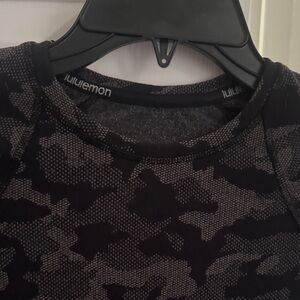 lululemon athletica Charcoal Camo Long Sleeve Top